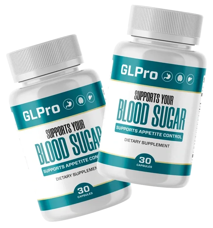2 white GLPro bottles with teal bands
